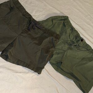 Eddie Bauer Women's Cargo Shorts - Merona Dark and Light Green 2 in bundle